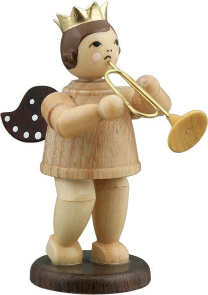 Ellmann Engel mit Jazztompete - mit Krone, natur Ellmann Engel mit Jazztompete - mit Krone, natur