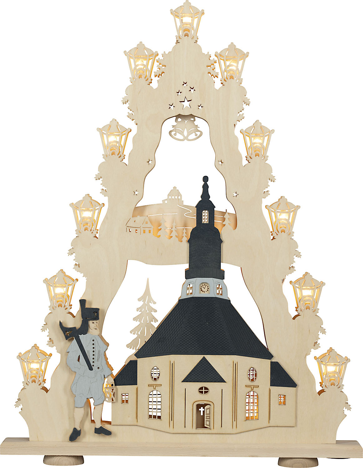 WEIGLA Lichterspitze Seiffner Kirche, 15 flg. WEIGLA Lichterspitze Seiffner Kirche, 15 flg.