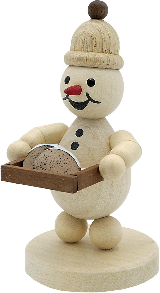 Drechslerei Volkmar Wagner Schneemann Junior mit Christstollen