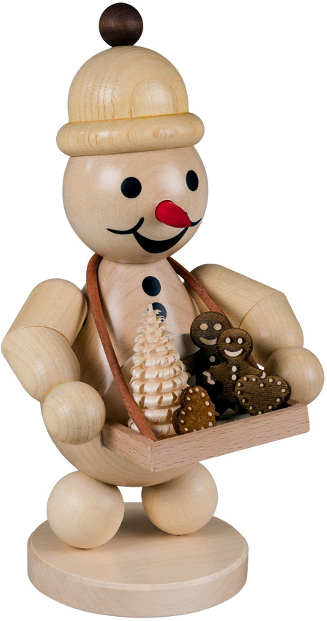 Drechslerei volkmar Wagner Schneemann Junior mit Bauchladen Drechslerei volkmar Wagner Schneemann Junior mit Bauchladen