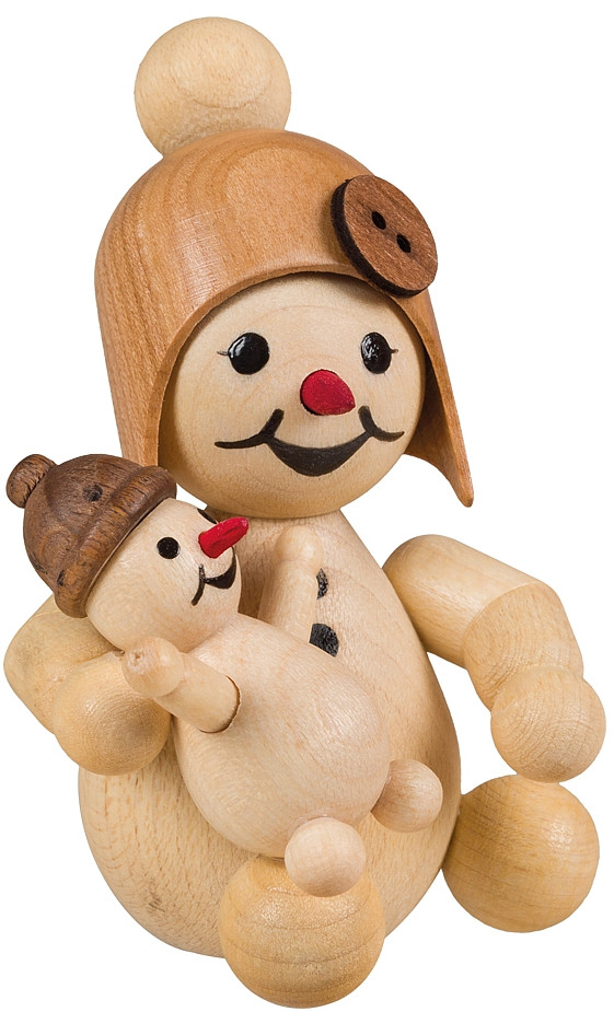 Drechslerei Volkmar Wagner Schneemädchen mit Puppe Drechslerei Volkmar Wagner Schneemädchen mit Puppe