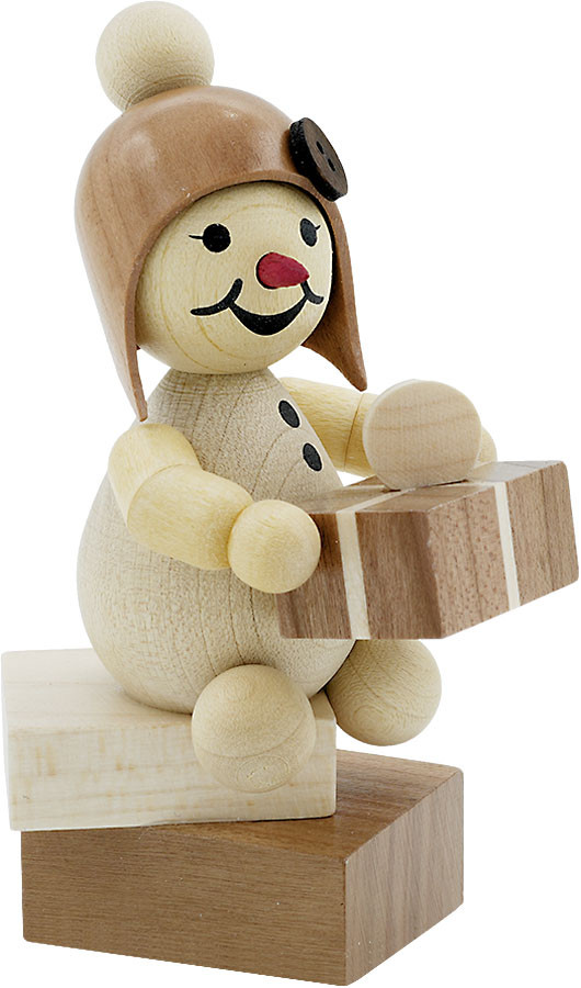 Drechslerei Volkmar Wagner Schneemädchen mit Geschenk Drechslerei Volkmar Wagner Schneemädchen mit Geschenk