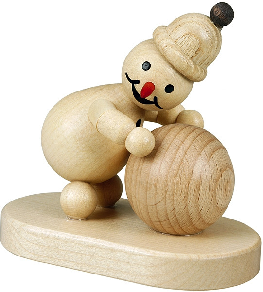 Drechslerei Volkmar Wagner Schneemann Junior Schneekugel unten Drechslerei Volkmar Wagner Schneemann Junior Schneekugel unten