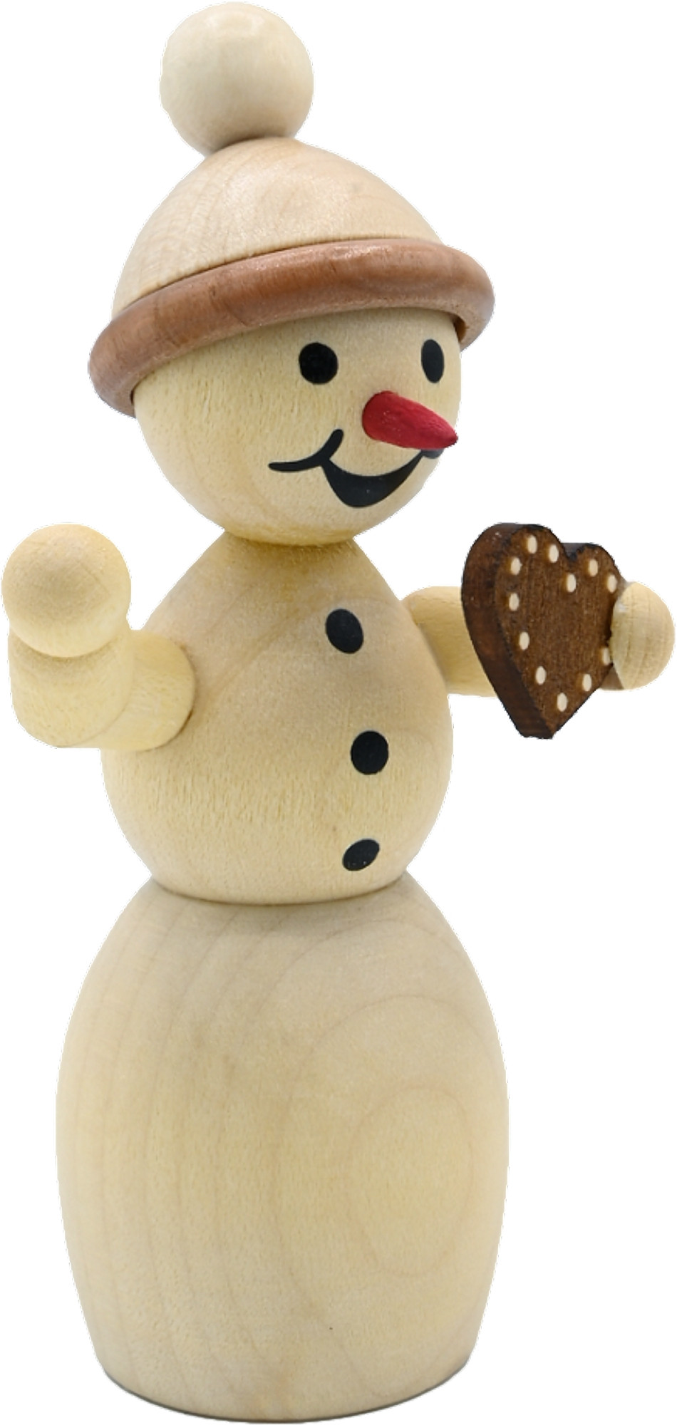 Drechslerei Volkmar Wagner Schneefrau mit Lebkuchenherz o. Sockel Drechslerei Volkmar Wagner Schneefrau mit Lebkuchenherz o. Sockel