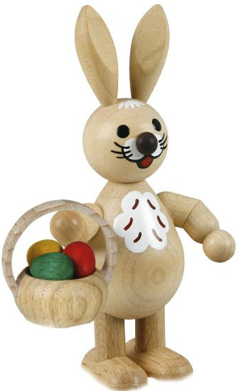Drechslerei Volkmar Wagner Osterhase mit Eierkörbchen, stehend Drechslerei Volkmar Wagner Osterhase mit Eierkörbchen, stehend