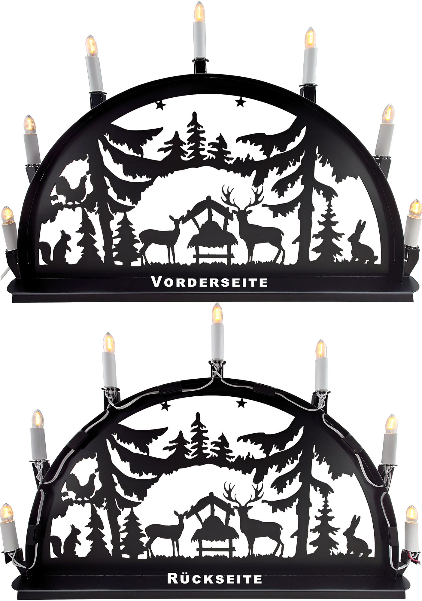 Metallschwibbogen, Motiv - Futterkrippe Metallschwibbogen, Motiv - Futterkrippe