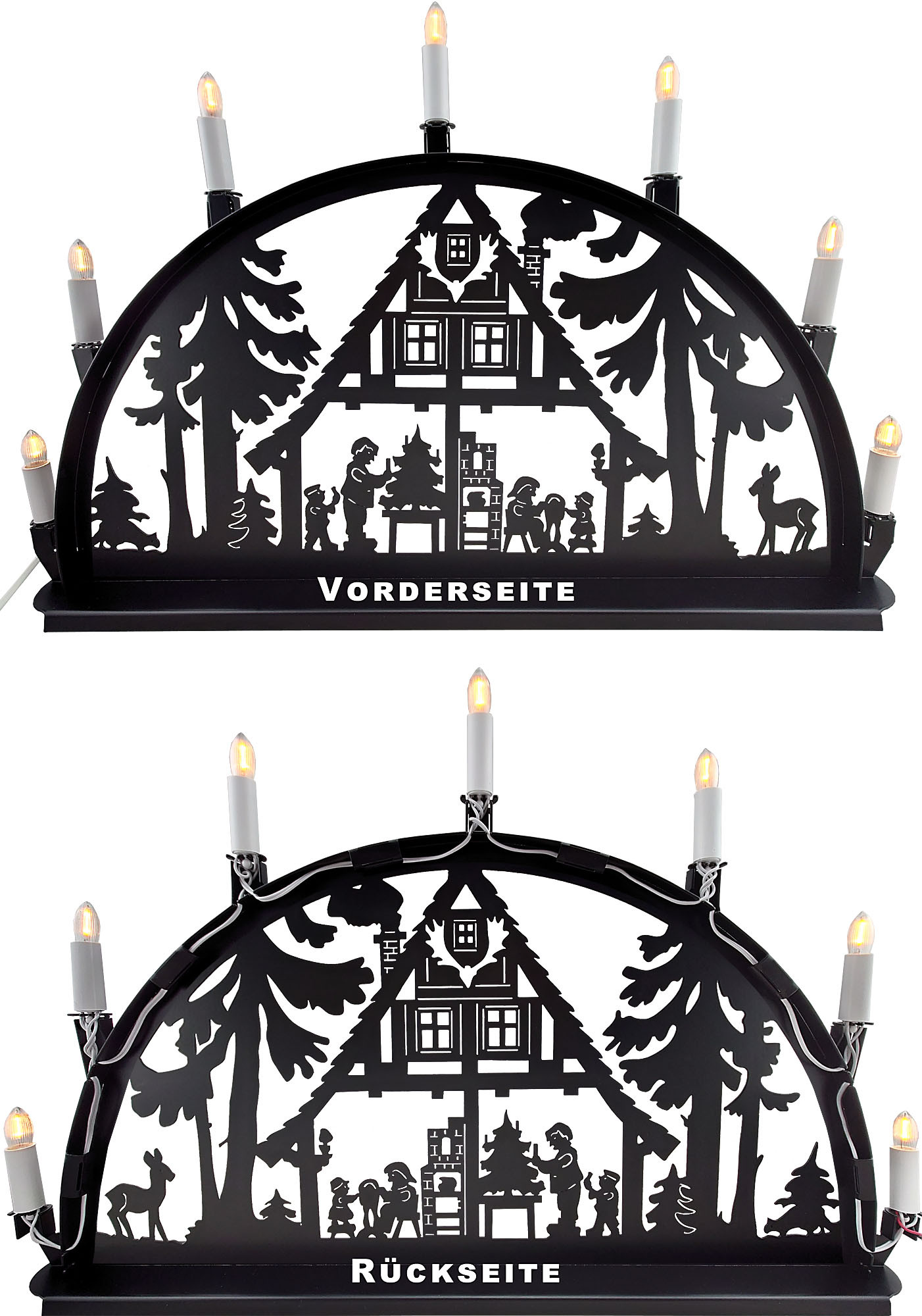 Metallschwibbogen, Motiv - Waldhaus Metallschwibbogen, Motiv - Waldhaus