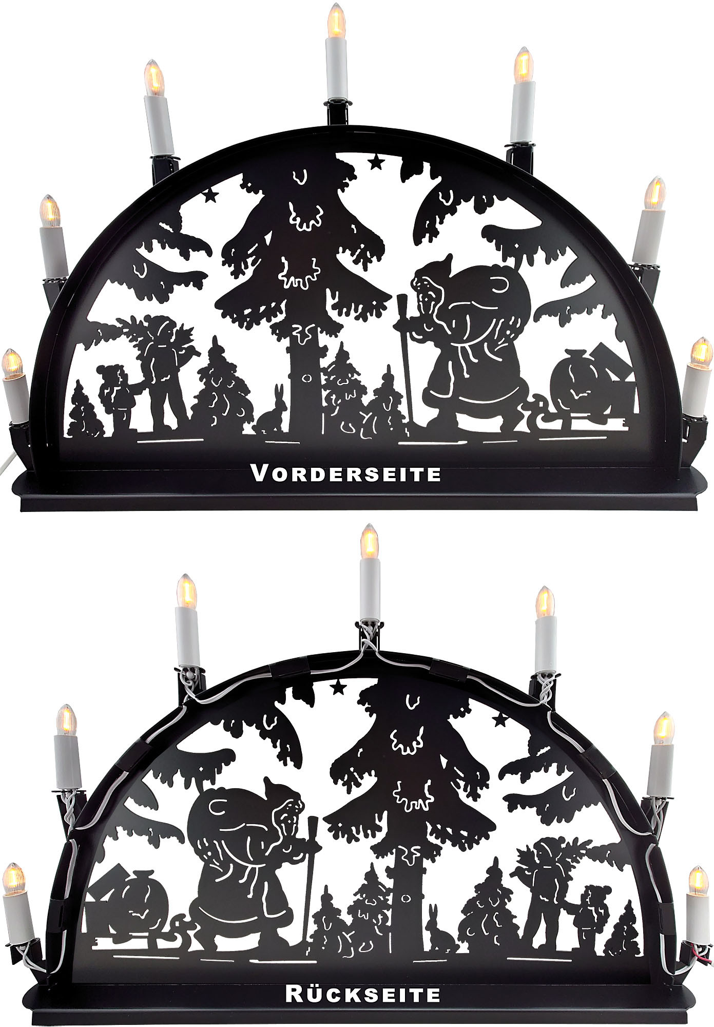 Metallschwibbogen, Motiv - Santa Claus Metallschwibbogen, Motiv - Santa Claus
