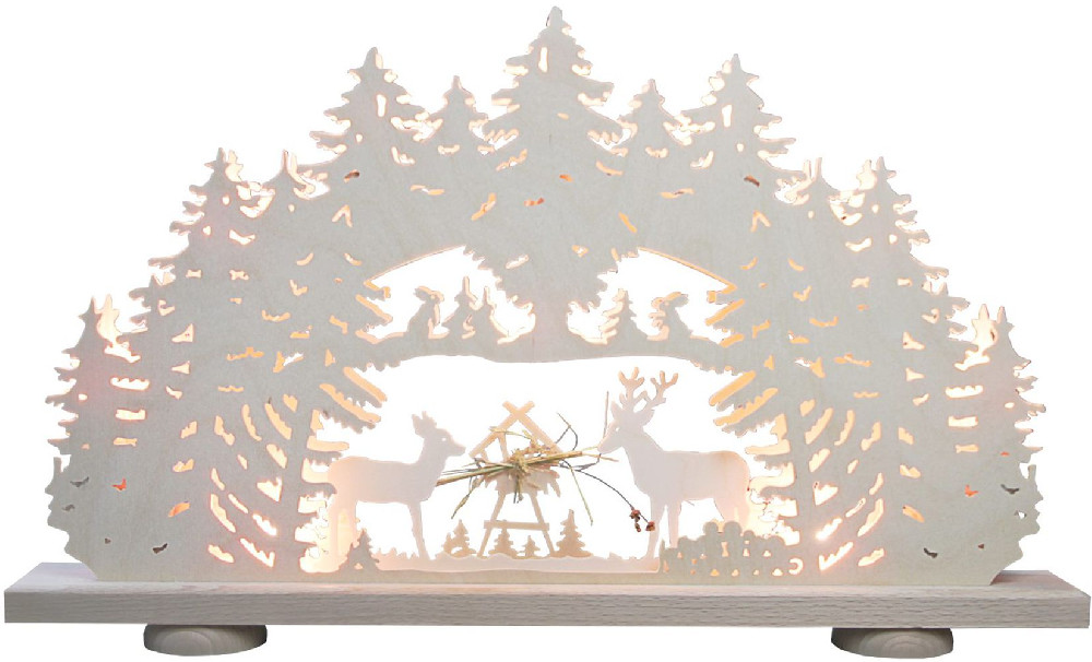 Lichterbogen 10 flg. Futtergrippe mit Naturheu Lichterbogen 10 flg. Futtergrippe mit Naturheu