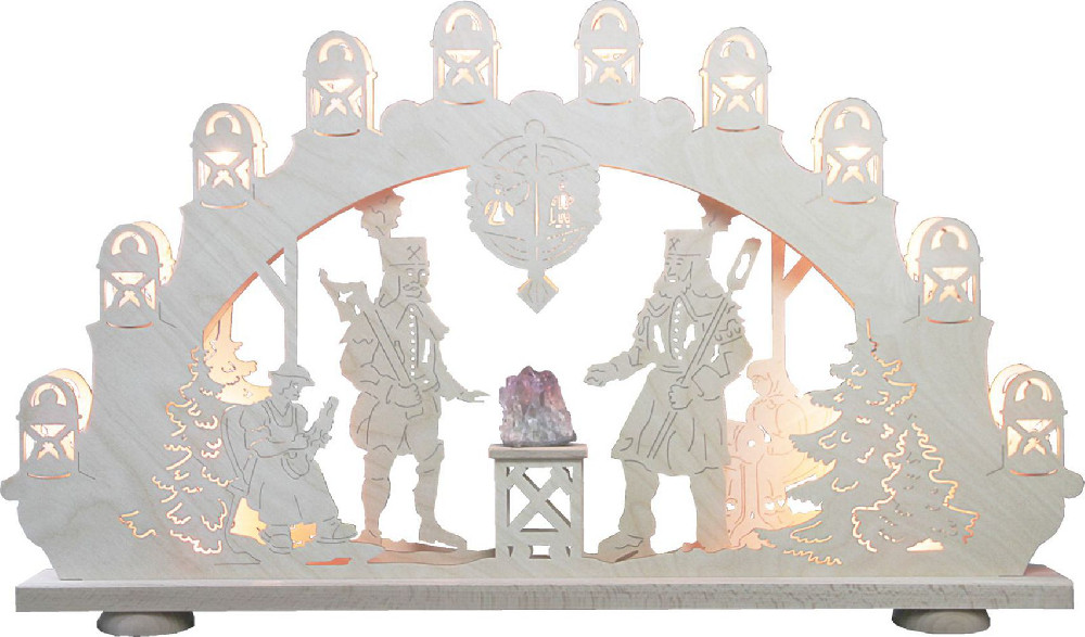Lichterbogen Bergmann mit Amethyst, 15 flg. Lichterbogen Bergmann mit Amethyst, 15 flg.