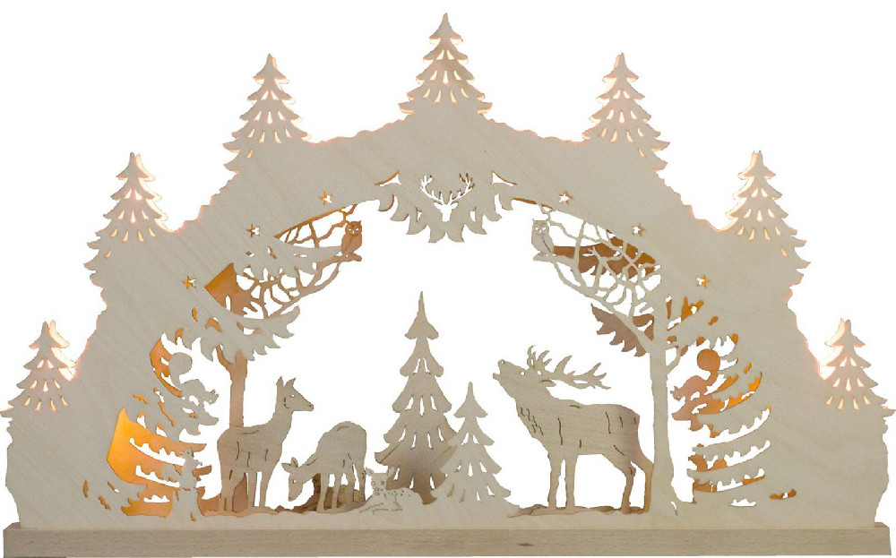 Lichterbogen Hirschfamilie, 7 flg. Lichterbogen Hirschfamilie, 7 flg.