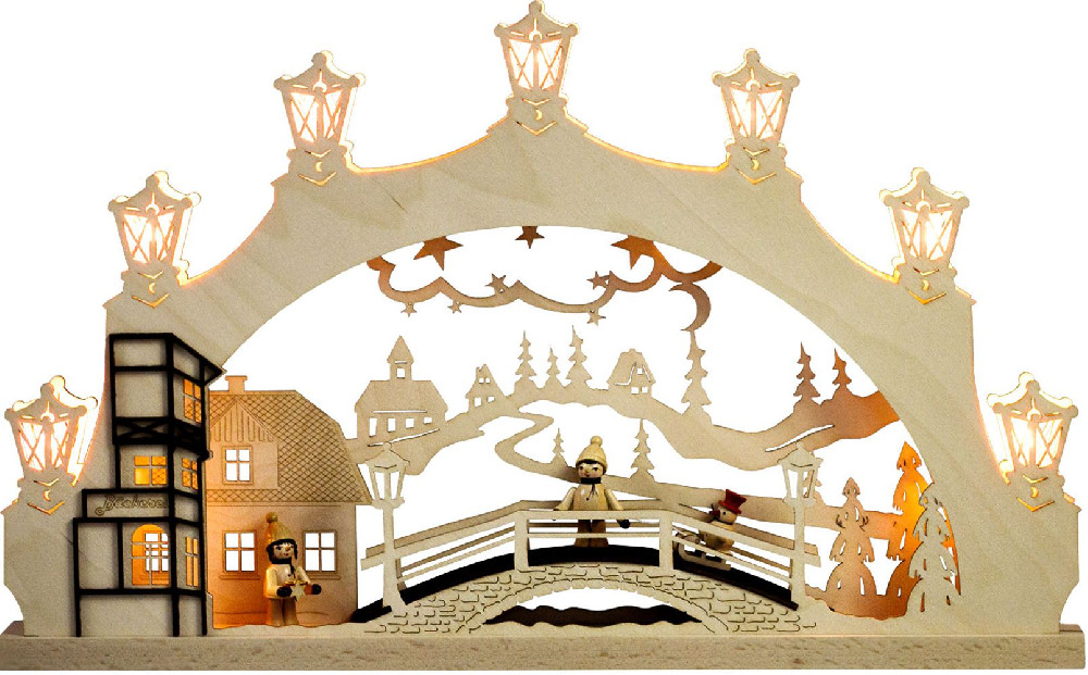 Lichterbogen Winterkind Erzgebirge, 7 flg. Lichterbogen Winterkind Erzgebirge, 7 flg.