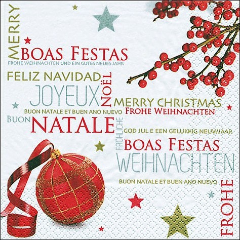 Weihnachtliche Tischservietten X-mas Greetings Weihnachtliche Tischservietten X-mas Greetings