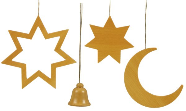 Ellmann Weihnachtlicher Baumschmuck 4-teilig natur Ellmann Weihnachtlicher Baumschmuck 4-teilig natur