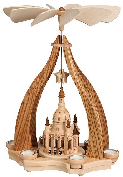 Zeidler Design-Pyramide, mit Dresdner Frauenkirche für 6 Teelichter Zeidler Design-Pyramide, mit Dresdner Frauenkirche für 6 Teelichter