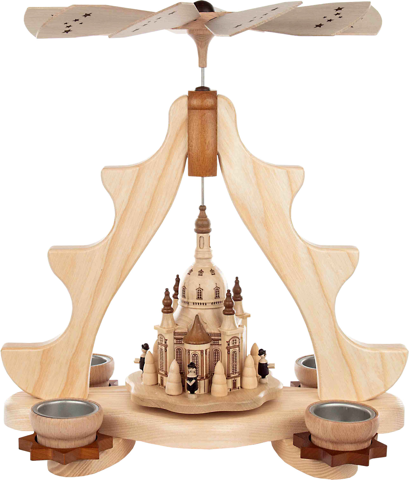 Zeidler Teelichtpyramide Dresdener Frauenkirche, Sänger und Bäumchen - natur Zeidler Teelichtpyramide Dresdener Frauenkirche, Sänger und Bäumchen - natur