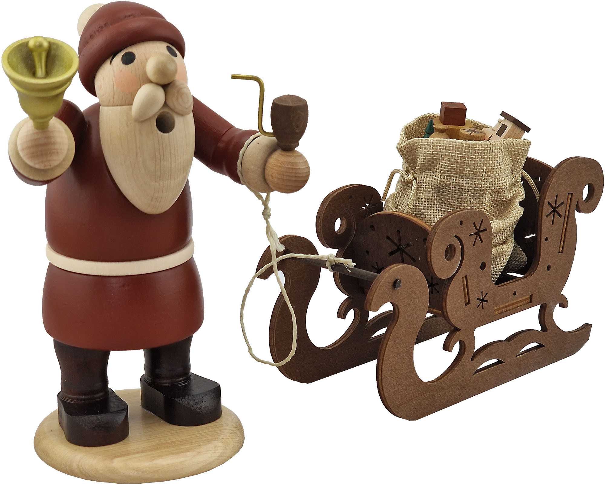 Zeidler Räuchermann Weihnachtsmann mit Schlitten Zeidler Räuchermann Weihnachtsmann mit Schlitten