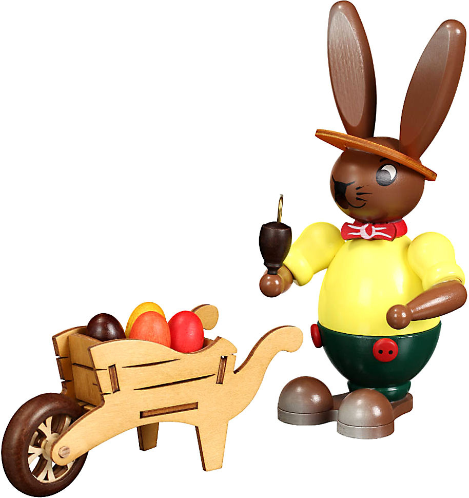 Zeidler Räuchernder Osterhase mit Schubkarre Zeidler Räuchernder Osterhase mit Schubkarre