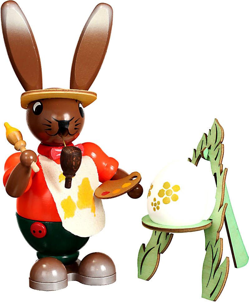 Zeidler Räuchernder Osterhase mit Staffelei Zeidler Räuchernder Osterhase mit Staffelei